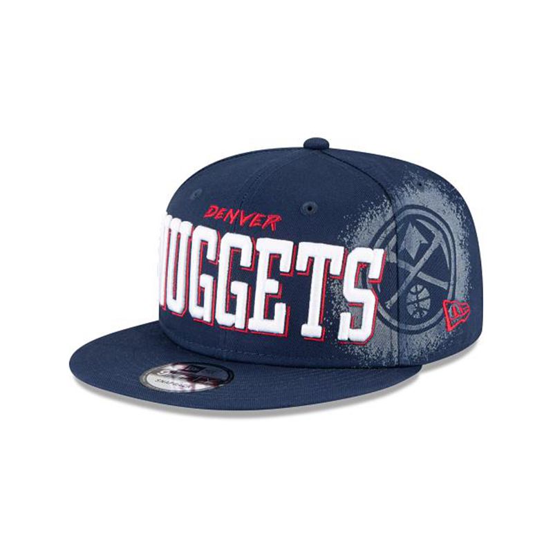 NBA Denver Nuggets Faded 9Fifty Snapback (EWU5637) - Blue New Era Caps